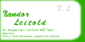 nandor leitold business card